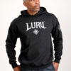 BLACK HOODIE WITH CIRCLE SLEEVE AND BACK SMALL