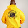 YELLOW HOODIE WITH CIRCLE SLEEVE AND BACK 2XL